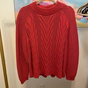 J. Crew Red Cowl Neck Sweater XL